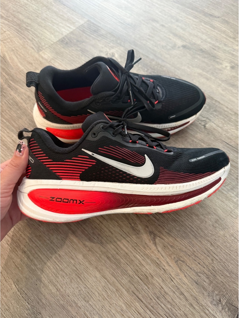 Nike ZoomX Running Shoes Black Red White Men's Size 7.5